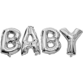BABY bogstavballoner - Sølv