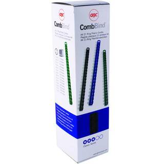 CombBind ryg GBC 10mm A4 21ringe hvid, 100stk. 4028195