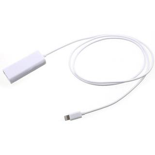 Lightning til RJ45 Ethernet LAN Wired Netværks Adapter - Hvid