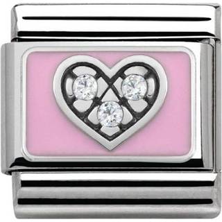 Nomination Pink Sparkly Heart Charm