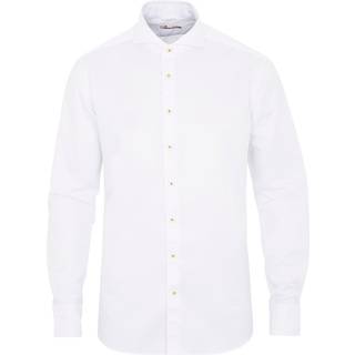 Stenströms Afslappet Hvid skjorte i twill | Herre |Herreskjorter | Fitted Body | Størrelse: XL | Hvid | Solid | Lange Ærmer