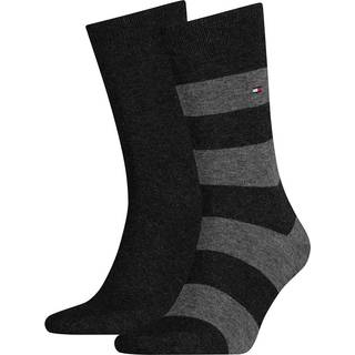 Tommy Hilfiger 2-pak Men Rugby Sock - Black - Str 39/42 * Kampagne *