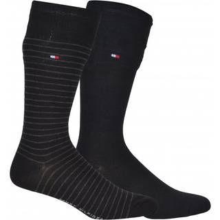 Small Stripe 2-pak Strømper, Sort, 39-42