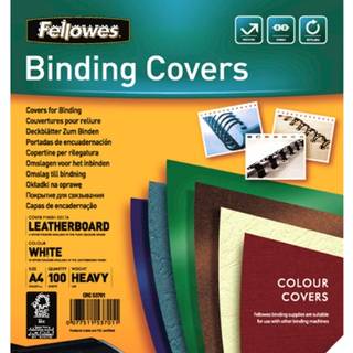 Fellowes karton læderpræg for og bagsider A4 250g hvid