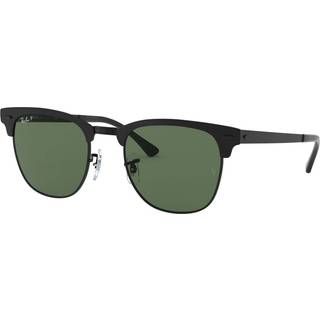 Ray - Ban Unisex RB3716 CLUBMASTER METAL 186/58 Solbriller Metal Sort G15 Firkantet Polariseret