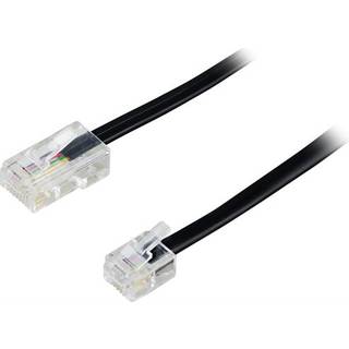 DELTACO Telephone cable - RJ-45 (male) - RJ-11 (male) - 5 m - black