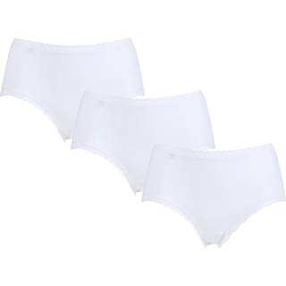 Sloggi 3-pak 24 7 Cotton Lace Midi Briefs - White - 46