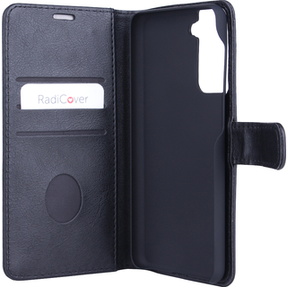 Radicover Strålingsbeskyttende Wallet PU Samsung  S21/S30 Flipcover RFID Sort