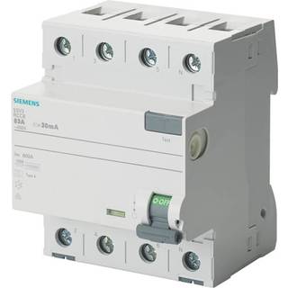Siemens Hpfi afbryder 25/0,03/4p type a