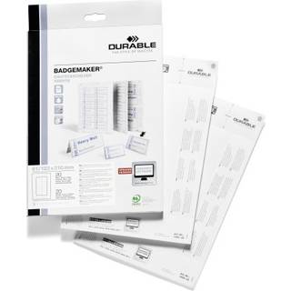 Durable indstik til bordskilteholder 61x210mm hvid