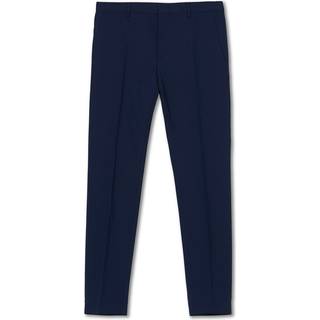 Slim Wool Stretch Suit Trousers - Blue - 50