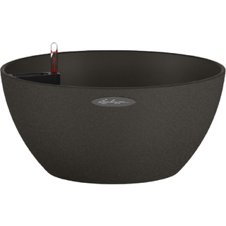 Lechuza Cubeto Stone udendørs krukke til blomster med selvvandingssystem Stone gray Ø40xH18 cm