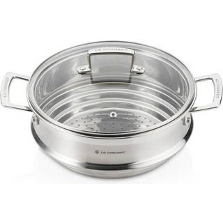 Le Creuset Multi-Dämpfeinsatz mit Glasdeckel 3-Ply Edelstahl 24cm