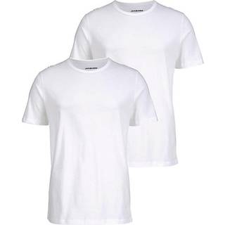 Jack & Jones 2pak hvid T-shirt i økologisk bomuld med rund hals til herre