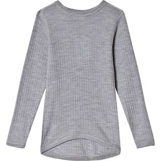 Joha Kid's Shirt L/S Basic Merino undertøj Børn størrelse 100 farve lilla/grå