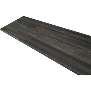 Laminatbordplade sort/grå træ 28 mm x 61 x 300 cm (På lager i butik)