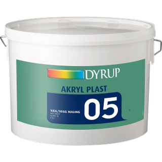 DYRUP Vægmaling Akryl Plast Glans 05 10 liter - 10 liter - Hvid