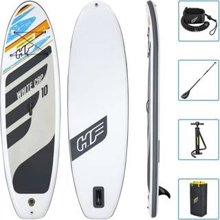 Oppustelig SUP Bestway Hydro Force White Cap 10', 305 x 84 x 12 cm + pagaj + håndpumpe + transportrygsæk + reparationssæt