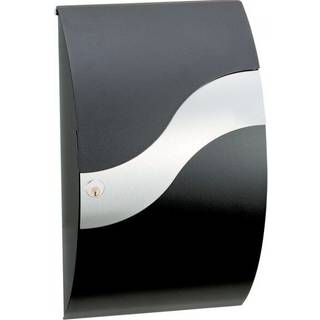 Me-fa postkasse wave 630 sort 6 stifts rukolås 320x535x160mm
