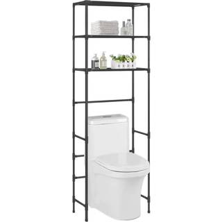 opbevaringsstativ med 3 hylder 53x28x169 cm sort