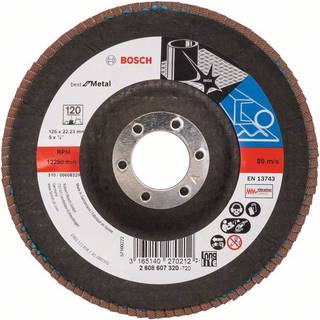 BOSCH Rondelslibeskive X571, Best for Metal D= 125 mm; G= 120, vinklet
