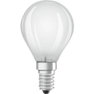 OSRAM LED LAMP RUND MATTE (40) E14 DIM HOT HVID