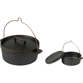 Skeppshult Fältugn Dutch Oven Topf 29 cm & Deckel / 5,5 L - Gusseisen - Schwarz