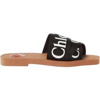 ChloÃ© Woody canvas slides - black - EU 37