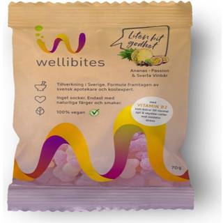 Wellibites Ananas-Passion & Solbær, 70 g