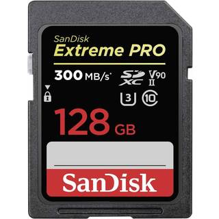 SanDisk Extreme PRO 300MBs UHS-II Class 10 V90 SDXC Card 128GB