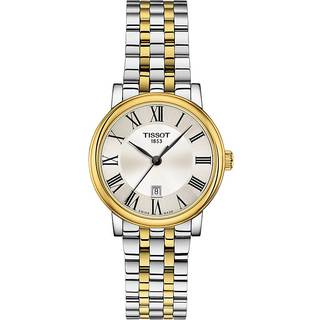 Tissot T122.210.22.033.00 Carson Sølvfarvet/Gul guldtonet stål Ø30 mm
