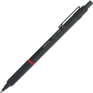 Rotring rOtring Rapid Pro mekanisk blyant | HB 2,0 mm blyant til fremdrift af bly | Reduceret blybrud | Mat sort fuldmetal tønde