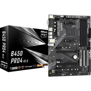ASRock B450 Pro4 R2.0 Bundkort - AMD B450 - AMD AM4 socket - DDR4 RAM - ATX
