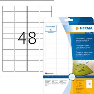 HERMA film labels - 1200 label(s) - 21.2 x 45.7 mm