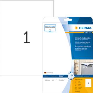 Herma Weatherproof inkjet labels A4, 210 x 297 mm 10ark