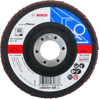 Bosch Lamelslibeskive B:m Ø115x22mm K40 Flad - 2608607349