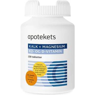 Apotekets Kalk+Magnesium - K2+D-vitamin 130 stk