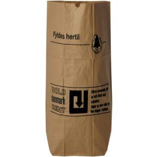Affaldssække i vådstærk papir 700x950x250mm 1-lags brun