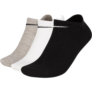 Nike Everyday Lighweight No-Show Socks 3-Pack Str. 34-38 Hvid / Sort / Grå