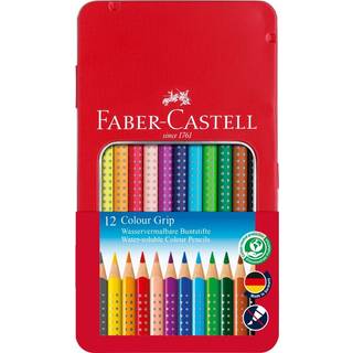 Faber Castell Color GRIP colored pencil tin box with 12 pcs