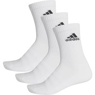 Mid Crew sokker, 3 par - White / White / Black - 37-39