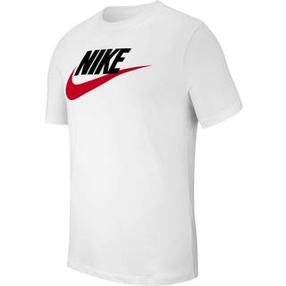 Nike Icon futura t-shirt - Hvid / Rød - Str. L - Modish.dk