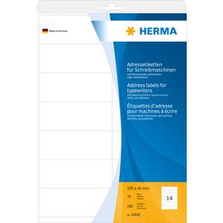 HERMA fanfold perforated continuous address labels - 280 pcs. - 105 x 42 mm