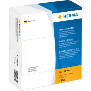 HERMA address labels - 500 label(s) - 80 x 130 mm