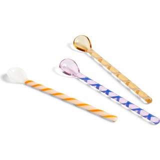 Spice glassker, 12 cm, 3-pak, amber/light pink/white