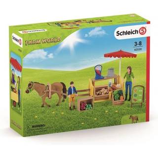 Schleich Farm World Gårdsplads legesæt med hest og 2 figurer - 27 dele