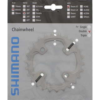 Drev Shimano XT FC-M785 64 bcd 10 gear 26T sølv