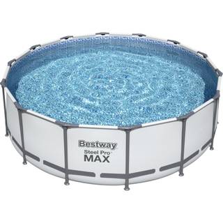 Bestway Steel Pro MAX Frame Pool 427 x 122 cm m/pumpe, stige m.v.