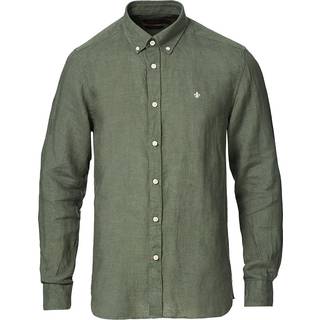 Morris Douglas Linen Button Down Shirt Olive