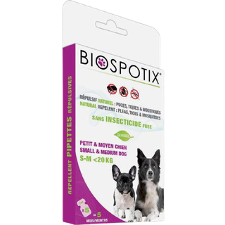 BIOSPOTIX Dog S-M Spot on, 5 pipetter